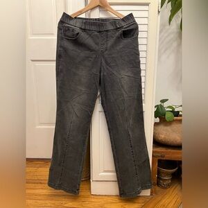 Flare leg dark gray jeans